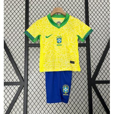 Camiseta Brasil Primera Equipación 2024 Niño